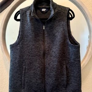 Lands' End Charcoal Sleeveless Vest Women’s Large